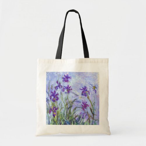 Claude Monet _ Lilac Irises  Iris Mauves Tote Bag