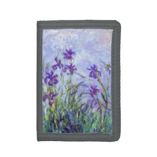 Claude Monet - Lilac Irises / Iris Mauves Tri-fold Wallet