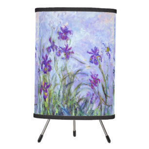 Claude Monet - Lilac Irises / Iris Mauves Tripod Lamp