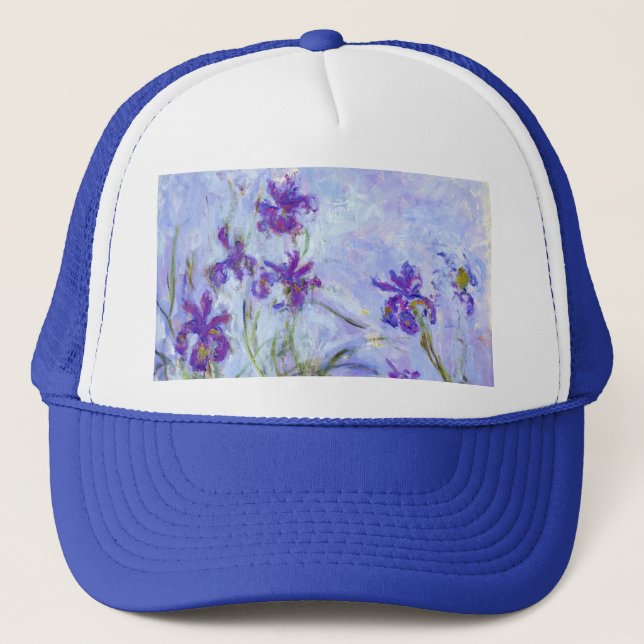 Claude Monet - Lilac Irises / Iris Mauves Trucker Hat (Front)