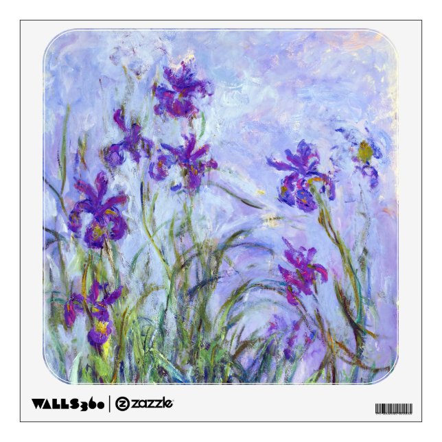Claude Monet - Lilac Irises / Iris Mauves Wall Decal (Front)