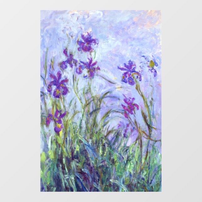 Claude Monet - Lilac Irises / Iris Mauves Wall Decal (Front)