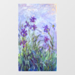 Claude Monet - Lilac Irises / Iris Mauves Window Cling<br><div class="desc">Lilac Irises / Iris Mauves - Claude Monet,  1914-1917</div>