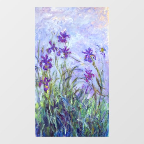 Claude Monet _ Lilac Irises  Iris Mauves Window Cling