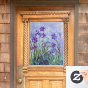 Claude Monet - Lilac Irises / Iris Mauves Window Cling