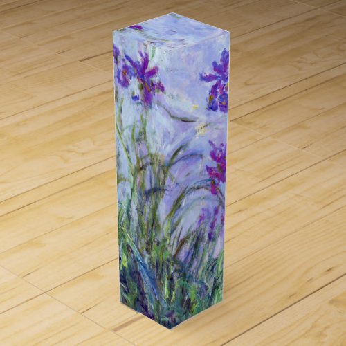 Claude Monet _ Lilac Irises  Iris Mauves Wine Box