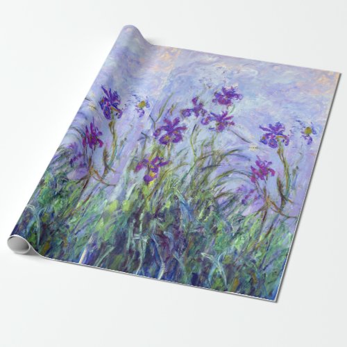 Claude Monet _ Lilac Irises  Iris Mauves Wrapping Paper