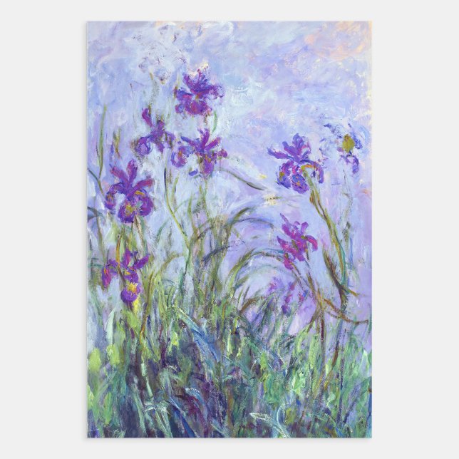 Claude Monet - Lilac Irises / Iris Mauves Wrapping Paper Sheets (Creator Uploaded)