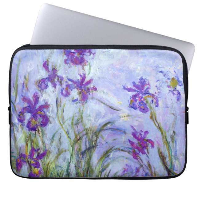 Claude Monet - Lilac Irises Laptop Sleeve (Front)