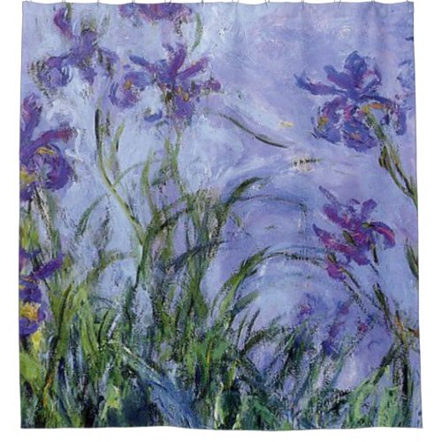 Claude Monet _ Lilac Irises Mauves 1917 Shower Curtain