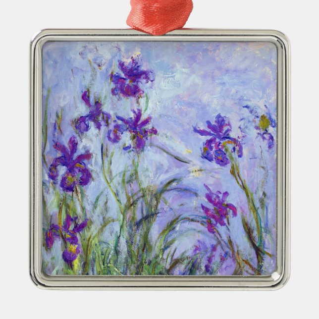 Claude Monet - Lilac Irises Metal Ornament (Front)