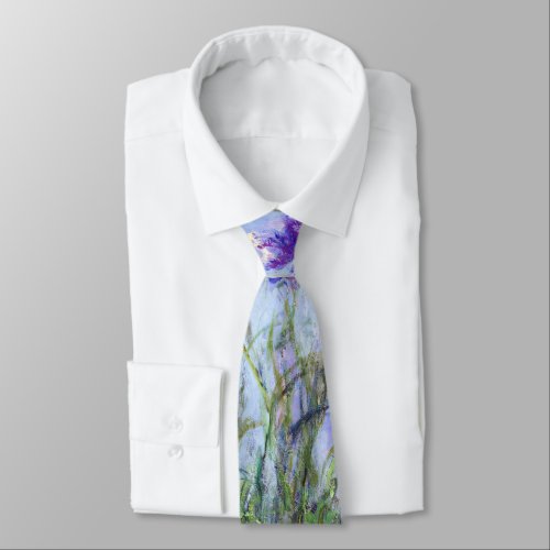 Claude Monet _ Lilac Irises Neck Tie