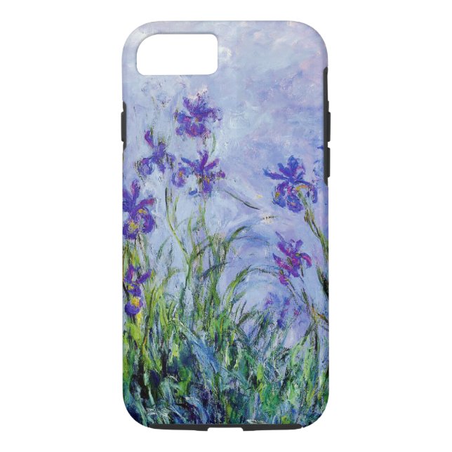 Claude Monet Lilac Irises Vintage Floral Blue Case-Mate iPhone Case (Back)