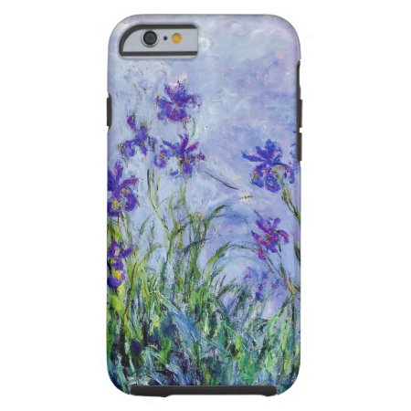 Claude Monet Lilac Irises Vintage Floral Blue Tough Iphone 6 Case