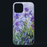 Claude Monet Lilac Irises Vintage Floral Blue iPhone 12 Case<br><div class="desc">This painting titled "Lilac Irises" was done between 1914 and 1917 by French impressionist artist Claude Oscar Monet (1840-1926).
   It is our Fine Art Series no. 131.</div>