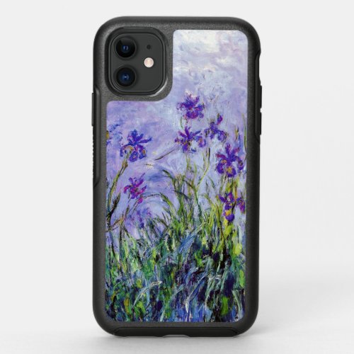 Claude Monet Lilac Irises Vintage Floral Blue Otte OtterBox Symmetry iPhone 11 Case