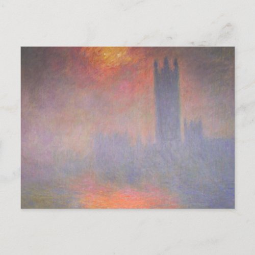 Claude Monet London Houses of Parliament UK Postcard