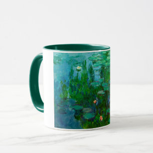 Monet-water Lily Lotus Flower Mug Large Ceramic Bone China