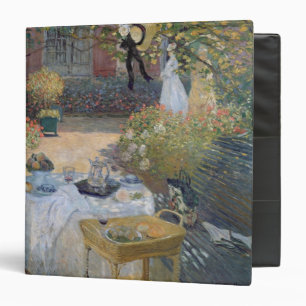 Claude Monet Luncheon: Monet's garden Argenteuil 3 Ring Binder