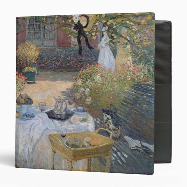 Claude Monet | Luncheon: Monet's garden Argenteuil 3 Ring Binder (Front/Inside)