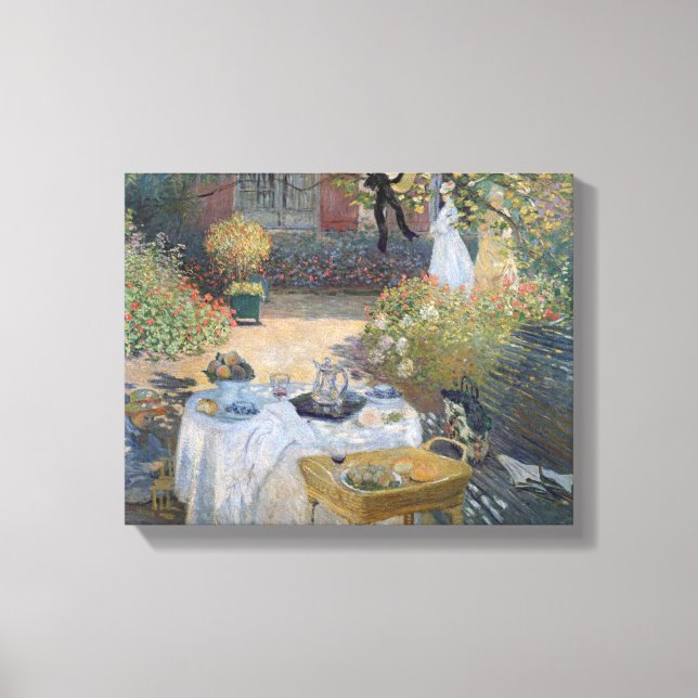 Claude Monet | Luncheon: Monet's garden Argenteuil Canvas Print (Front)