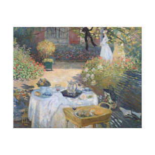 Claude Monet   Luncheon: Monet's garden Argenteuil Canvas Print