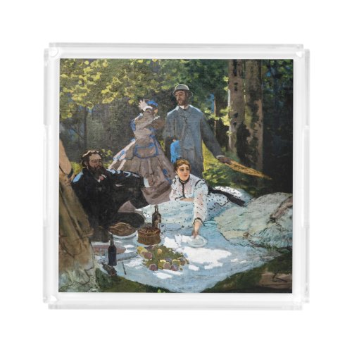 Claude Monet _ Luncheon on the Grass Right Panel Acrylic Tray