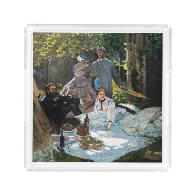 Claude Monet - Luncheon on the Grass, Right Panel Acrylic Tray (Front)