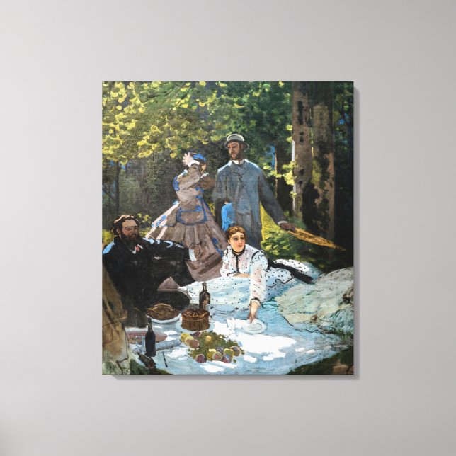 Claude Monet - Luncheon on the Grass, Right Panel Canvas Print (Front)