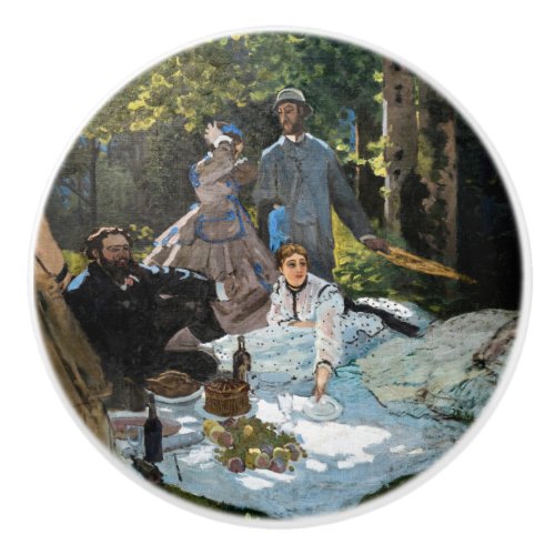 Claude Monet _ Luncheon on the Grass Right Panel Ceramic Knob