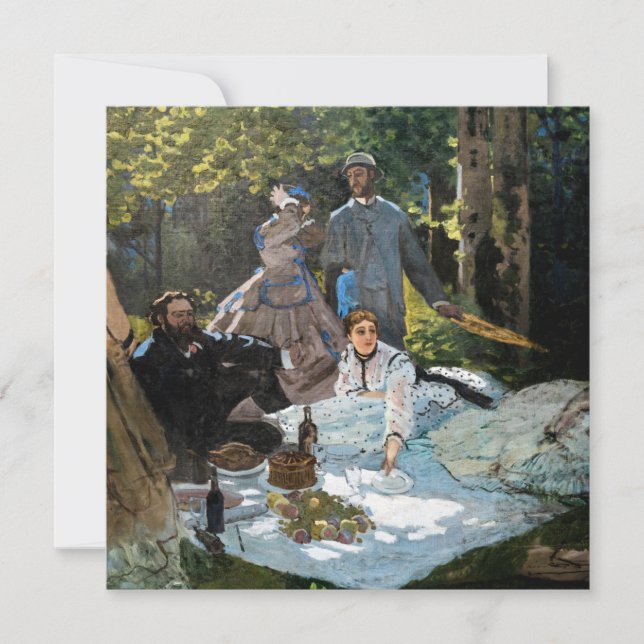 Claude Monet - Luncheon on the Grass, Right Panel Invitation (Front)