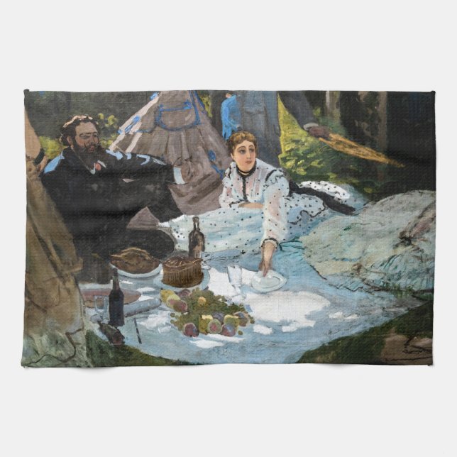 Claude Monet - Luncheon on the Grass, Right Panel Kitchen Towel (Horizontal)