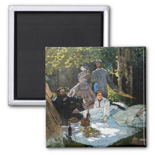 Claude Monet _ Luncheon on the Grass Right Panel Magnet