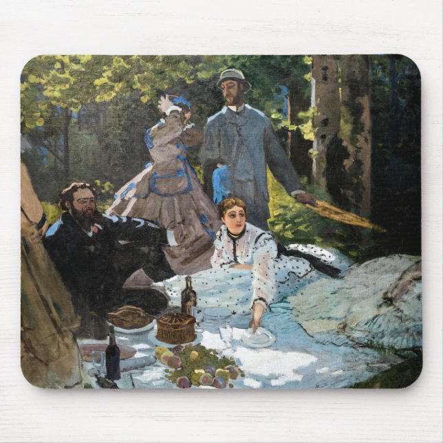 Claude Monet - Luncheon on the Grass, Right Panel Mouse Pad (Front)