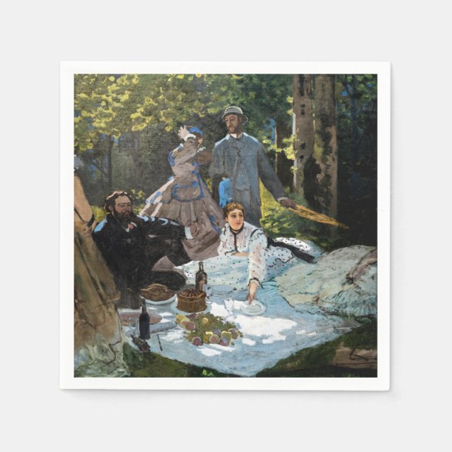 Claude Monet - Luncheon on the Grass, Right Panel Napkins (Front)