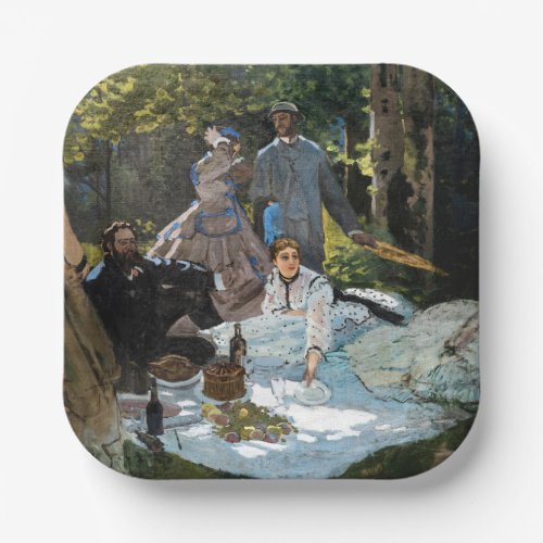 Claude Monet _ Luncheon on the Grass Right Panel Paper Plates