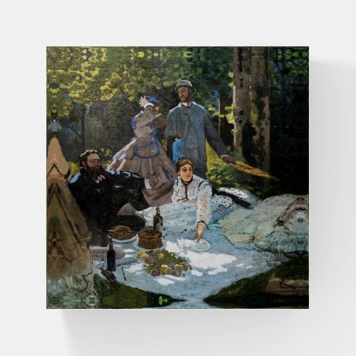 Claude Monet _ Luncheon on the Grass Right Panel Paperweight