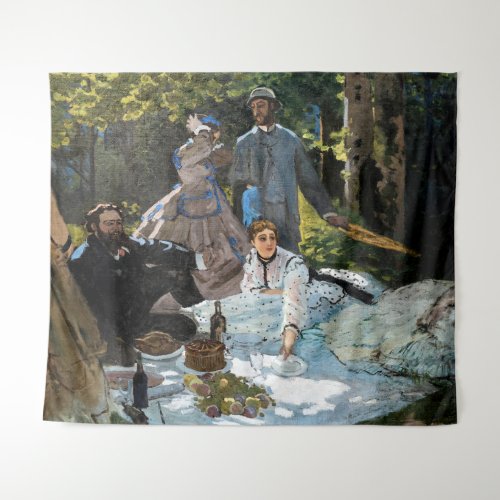 Claude Monet _ Luncheon on the Grass Right Panel Tapestry