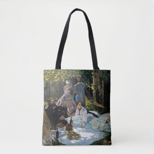 Claude Monet _ Luncheon on the Grass Right Panel Tote Bag