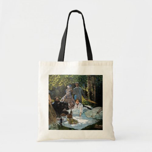 Claude Monet _ Luncheon on the Grass Right Panel Tote Bag