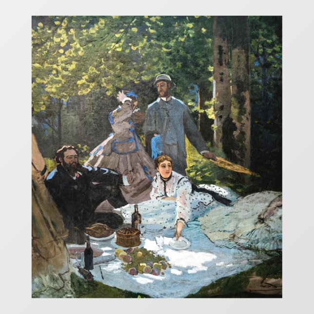 Claude Monet - Luncheon on the Grass, Right Panel Window Cling (Sheet)