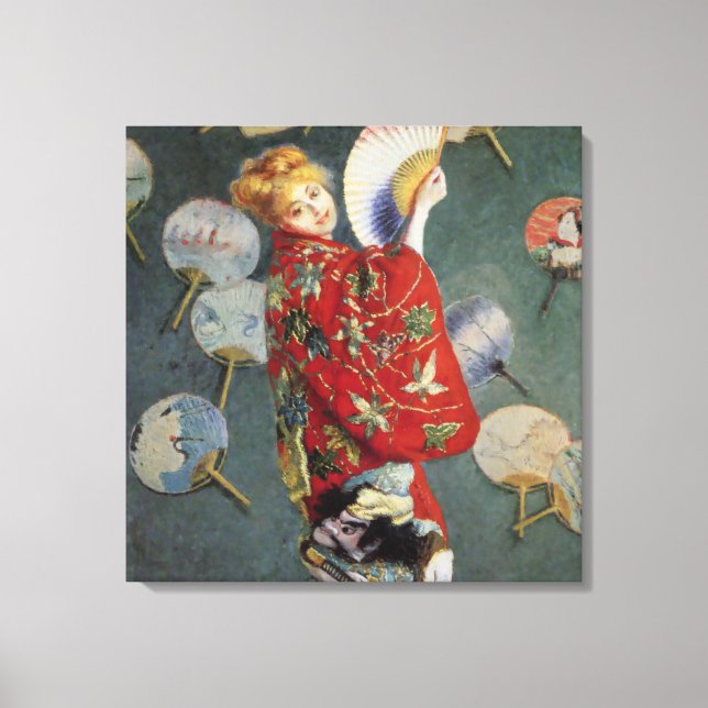 Claude Monet- Madame Monet Wearing A Kimono Canvas Print (Front)