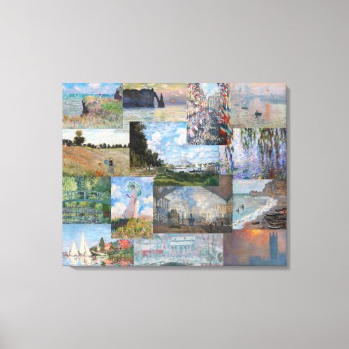 Claude Monet _ Masterpieces Patchwork Canvas Print