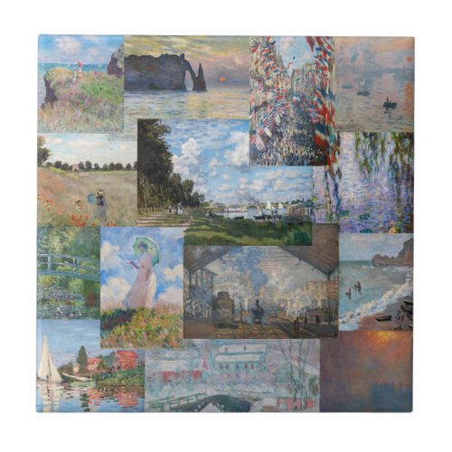 Claude Monet _ Masterpieces Patchwork Ceramic Tile