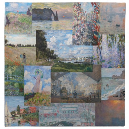Claude Monet _ Masterpieces Patchwork Cloth Napkin