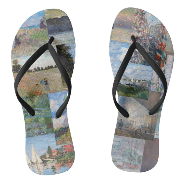 Claude Monet - Masterpieces Patchwork Flip Flops (Footbed)