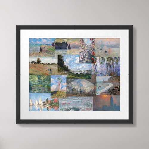 Claude Monet _ Masterpieces Patchwork Framed Art