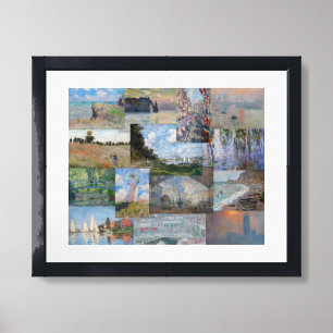 Claude Monet - Masterpieces Patchwork Framed Art