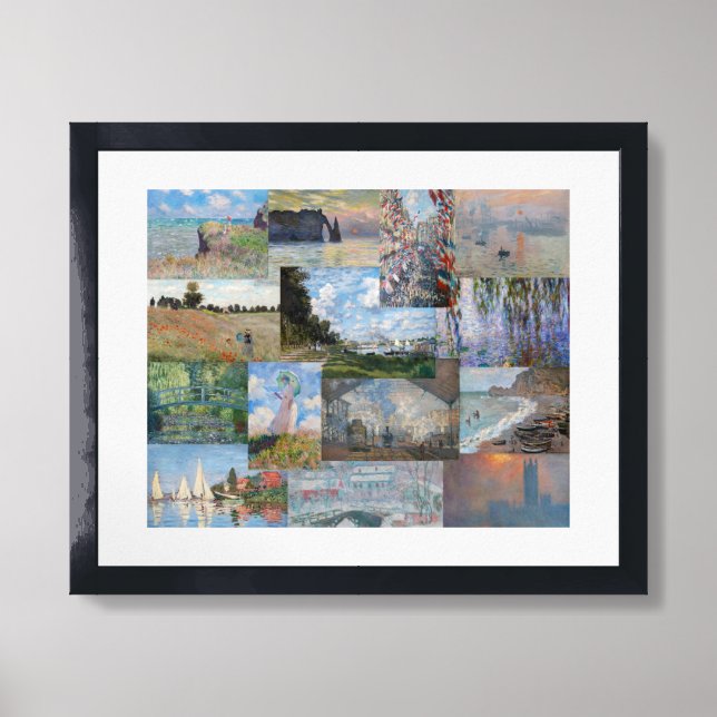 Claude Monet - Masterpieces Patchwork Framed Art