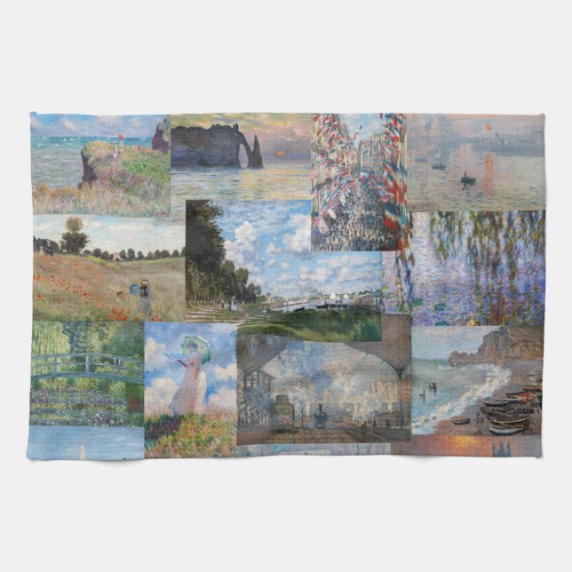 Claude Monet - Masterpieces Patchwork Kitchen Towel (Horizontal)